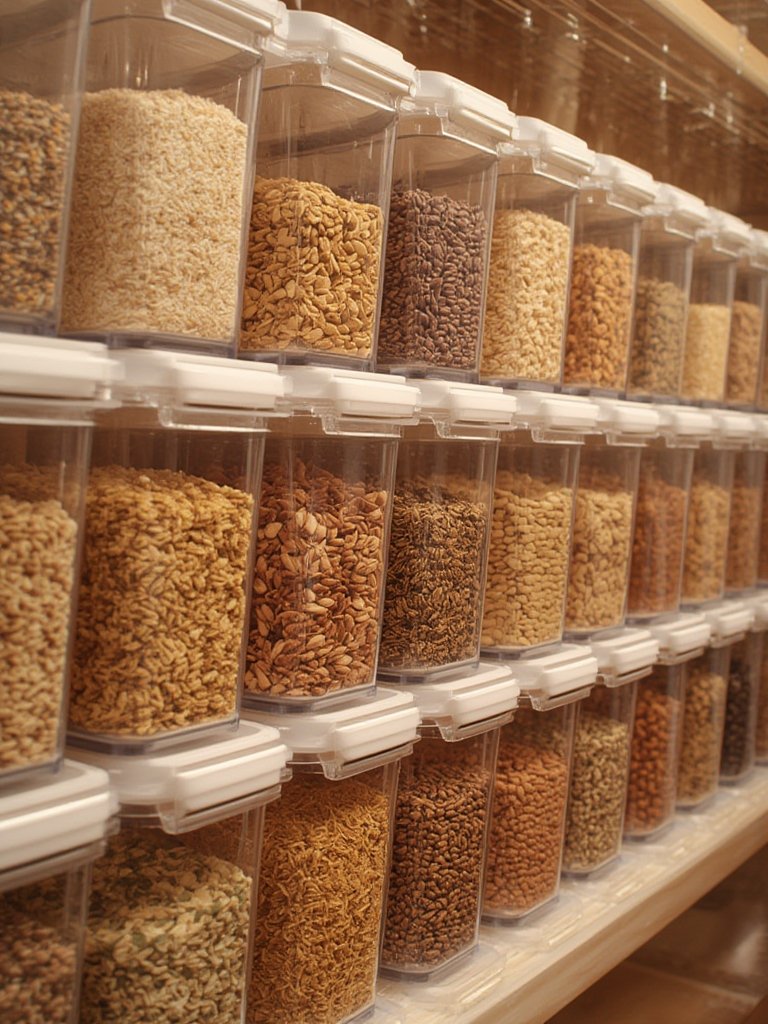 food container in action