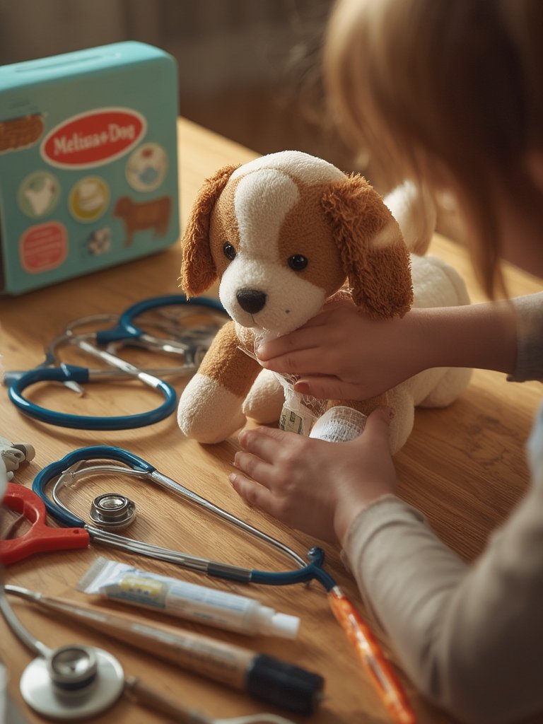 animal doctor pretend play with vet playset