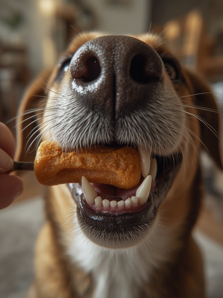 dog enjoys dental treats vet recommended