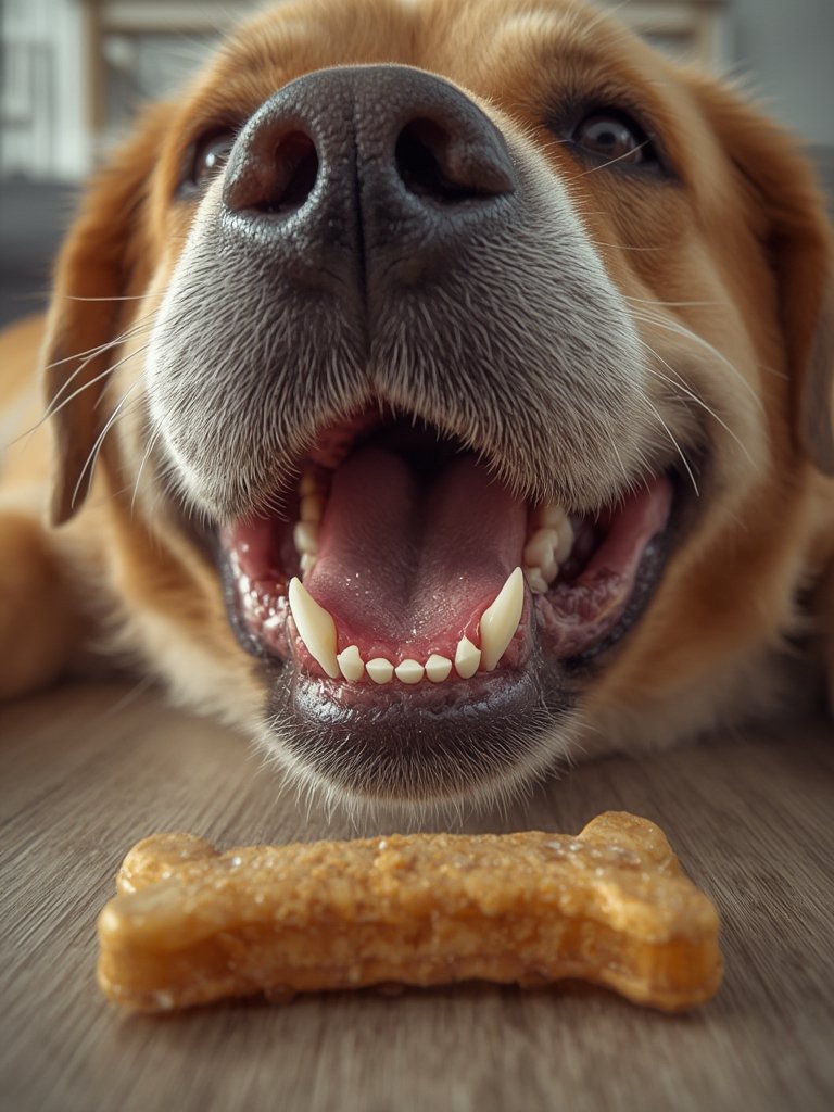 dog teeth after regular dental chews use