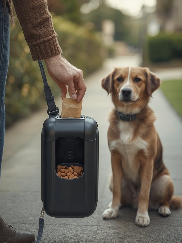 poop dispenser in action