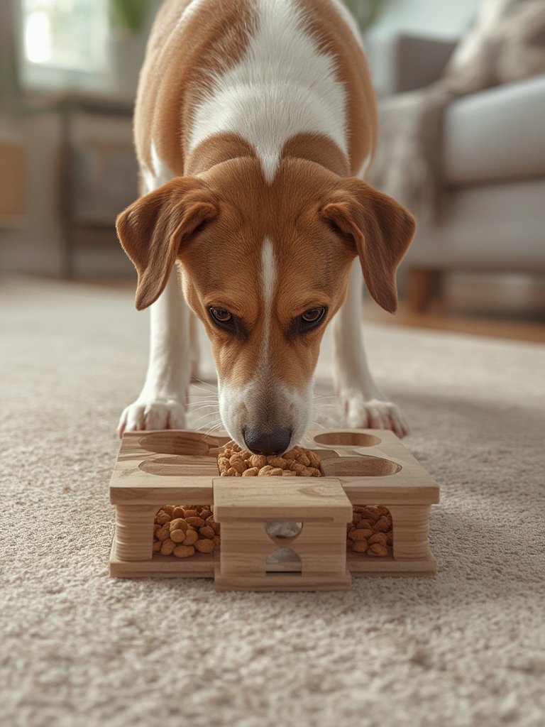 dog puzzle in action