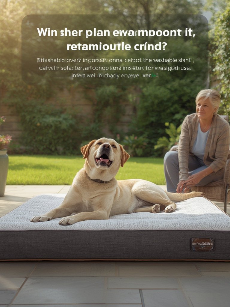 orthopedic dog bed washable cover - Illustration 3