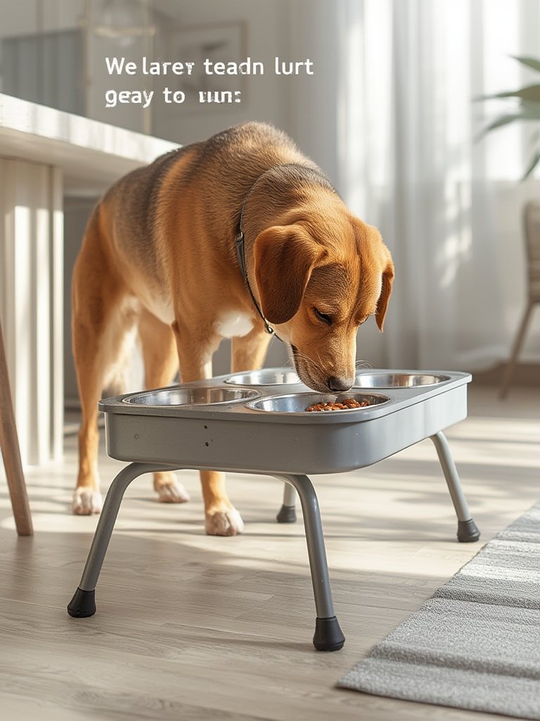 dog feeder in action
