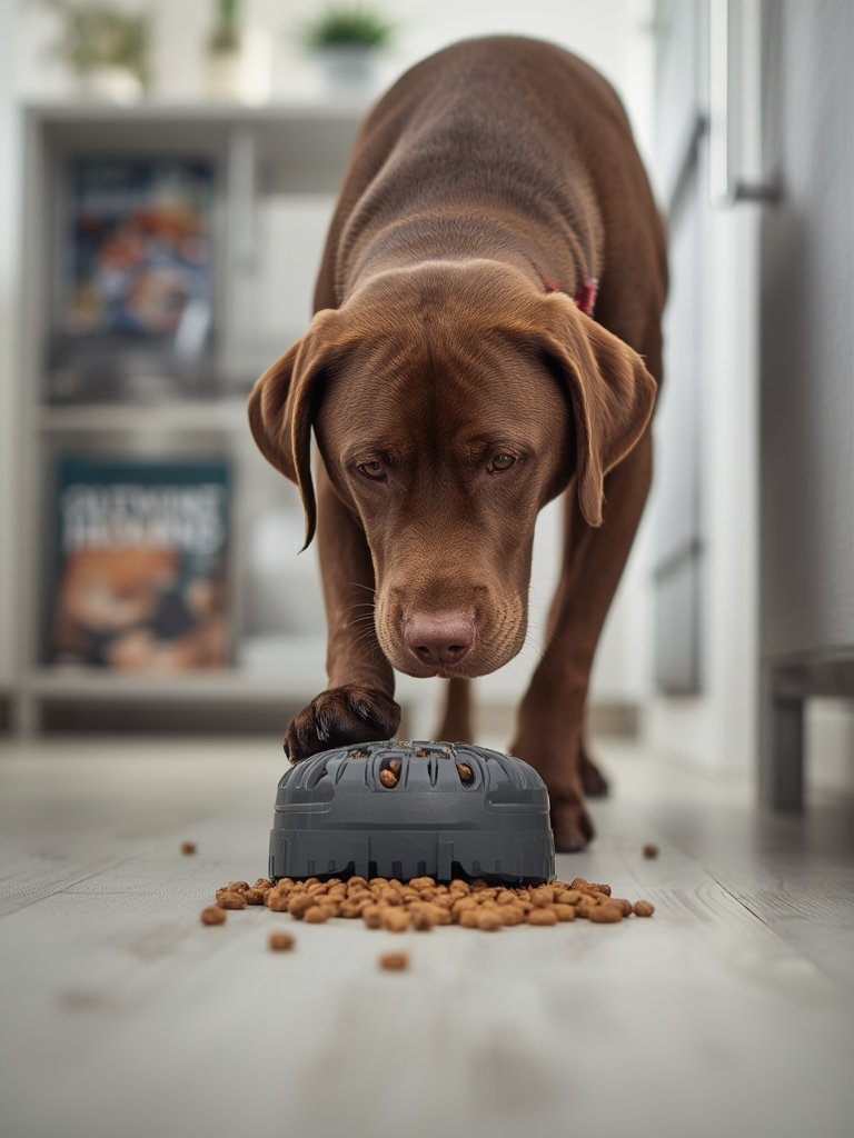 dog puzzle in action